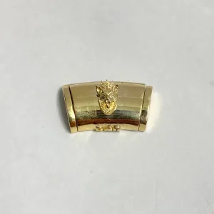 10K Yellow Gold Plain Sleek Lock With Panther / 3.2gr / 9mm / 0.6in