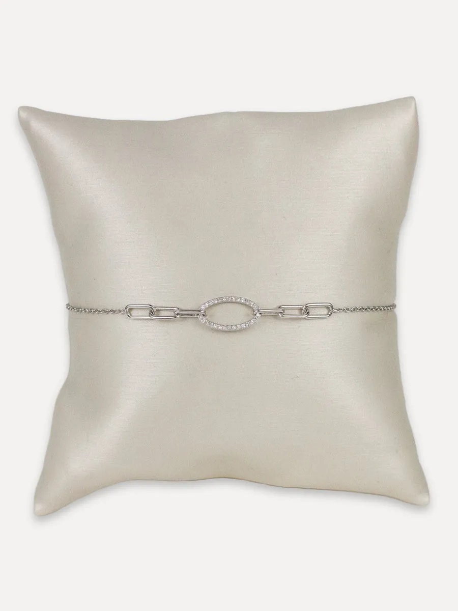 14K Diamond Chain Link Bracelet