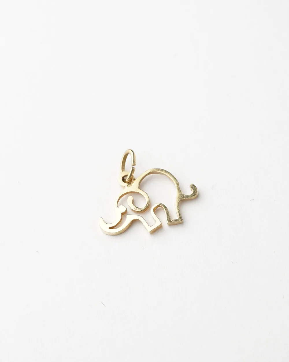 14k Gold Elephant Charm