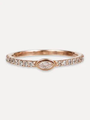 14K Petite Marquise Stacking Band - Diamond