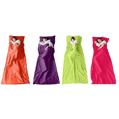 180*210cm orange Household anti dirty sleeping bag, portable liner, ultra-light hotel travel sleeping bag AZ21658