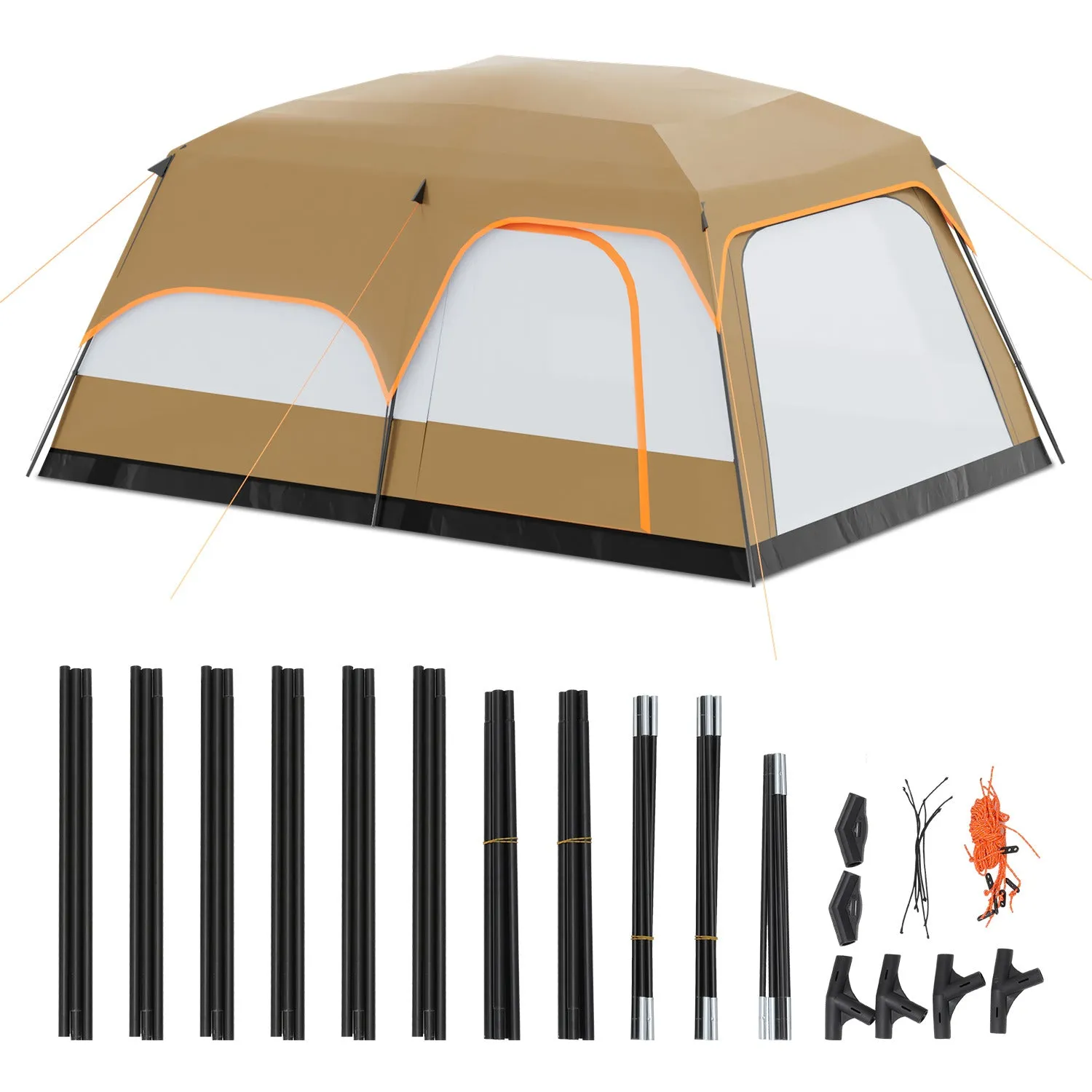 181'' Length Camping Tent - Detachable Room Divider