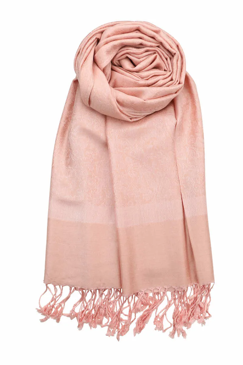 Achillea Blush Jacquard Pashmina Scarf