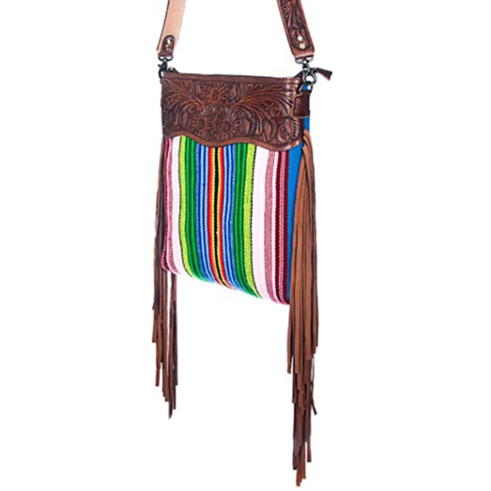 American Darling Concealed Carry Multicolor Blanket Fringe Purse