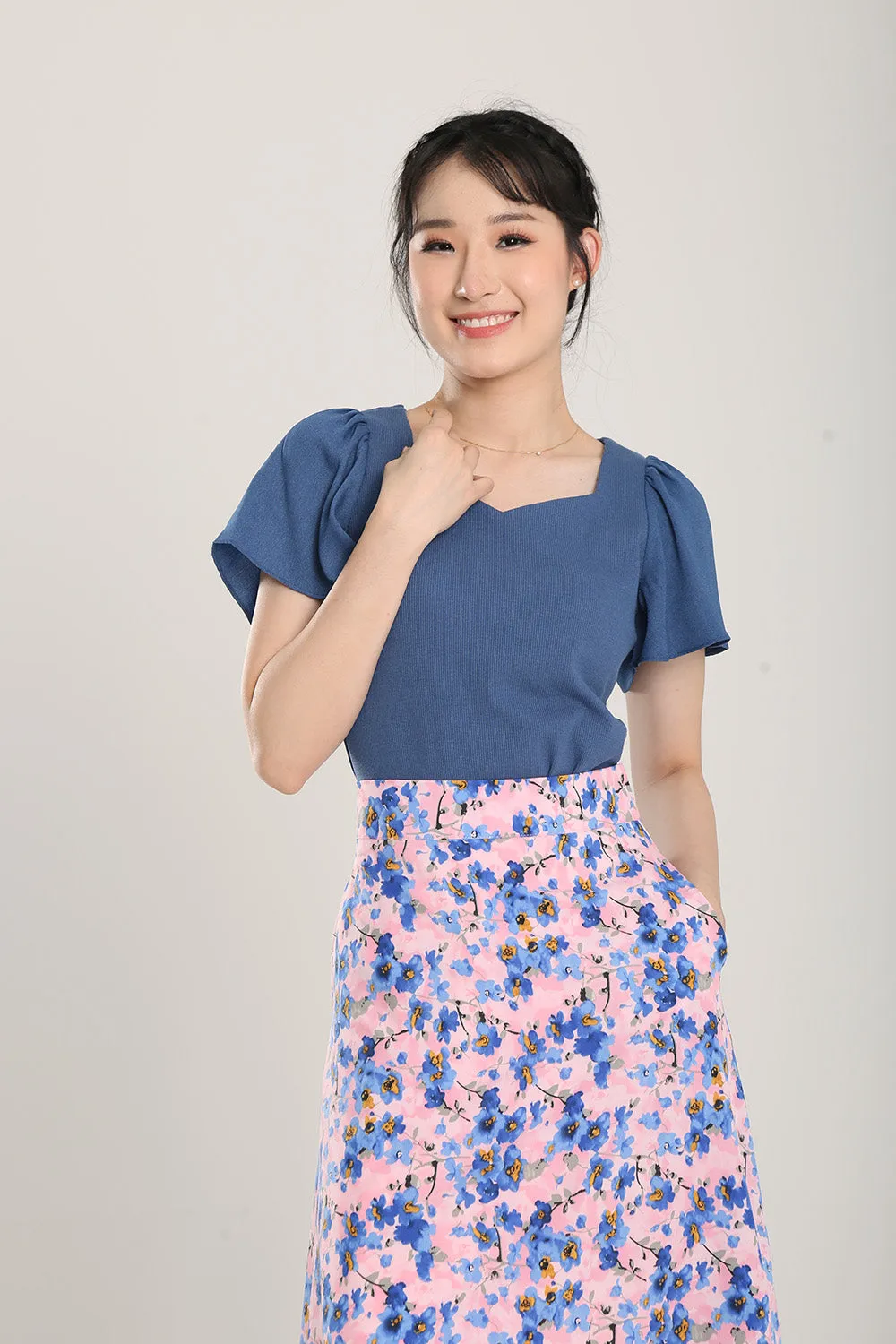 Anitra Top in Yale Blue