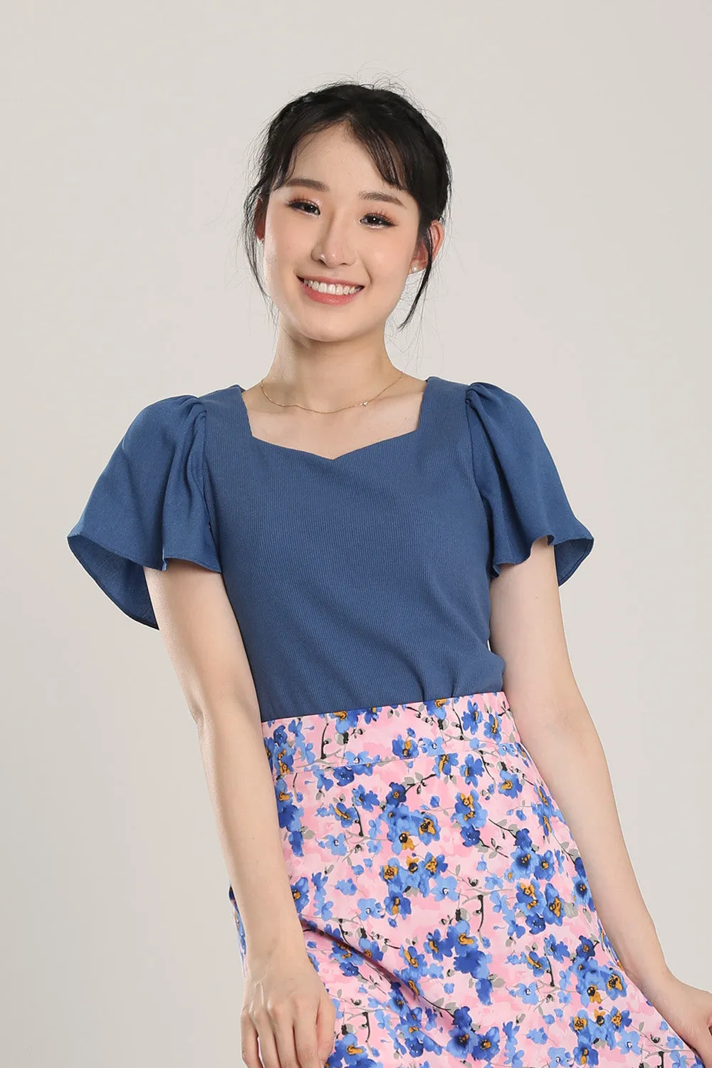 Anitra Top in Yale Blue