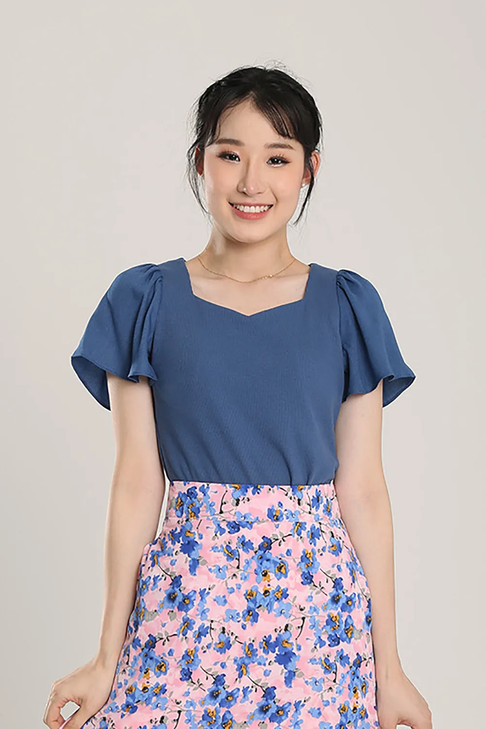 Anitra Top in Yale Blue