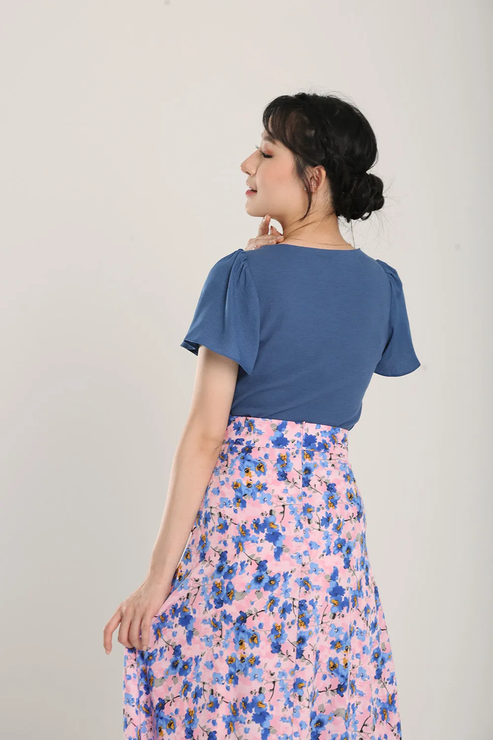 Anitra Top in Yale Blue