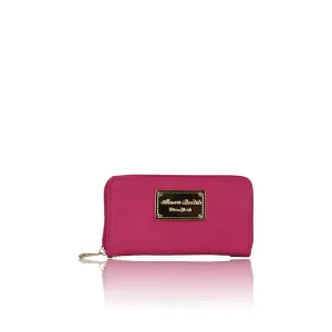 Anna Smith Minimal Pink Zip Around Purse