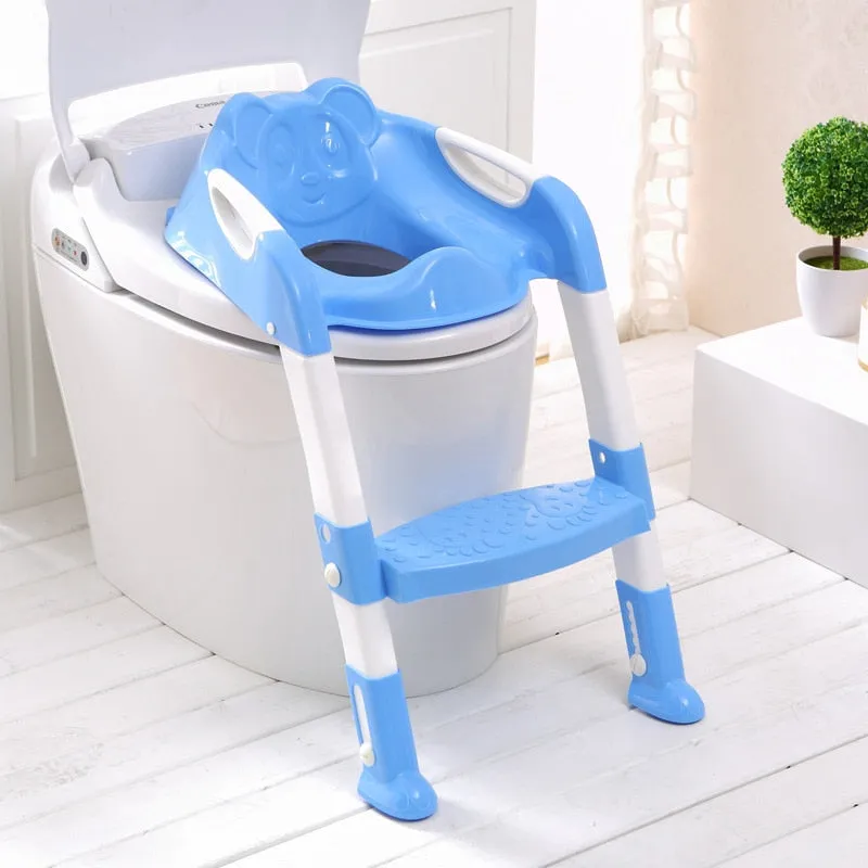 Baby Foldable toilet ladder Baby Stool Children&#39;s Toilet Ladder Assisted Infant Toilet Adjustable Pedal Non-slip