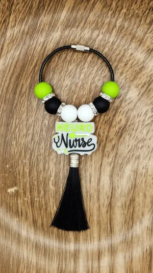 Bag Tag-Neuro Nurse (Lime Green)