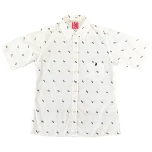 Bape button monogram shirt size XS