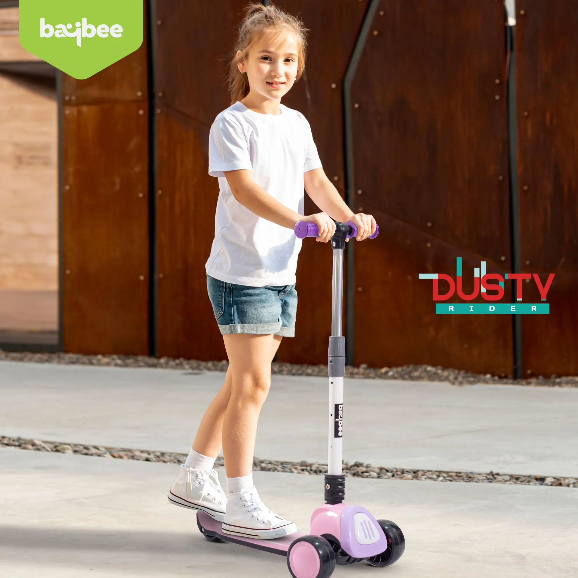 Baybee Dusty Kick Scooter for 3 Wheel Kids with Foldable & Height Adjustable Handle