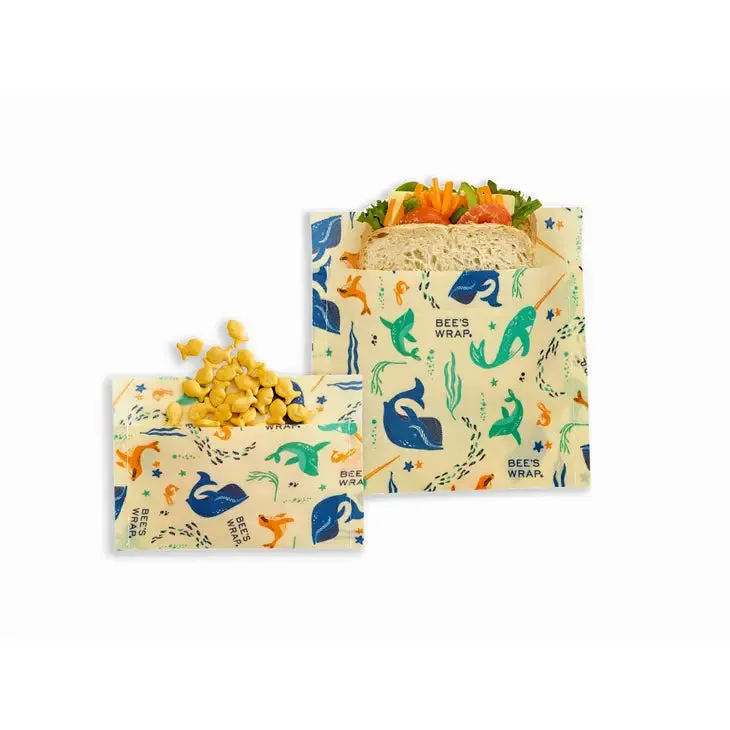 Bee's Wrap -Snack and Sandwich Bags - Under the Sea