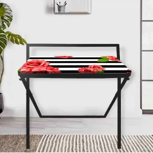 Best Foldable Computer Desk for Work From Home - Floral Stripes