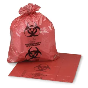 Biohazard Waste Bag 12 to 16 gal. Red Bag 24 X 32 Inch - Medegen Medical Products LLC  Mfr# 45-54