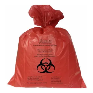 Biohazard Waste Bag Medegen Medical Products 13 to 16 gal. Red Bag Polypropylene 25 X 35 Inch - Medegen Medical Products LLC  Mfr# 5237