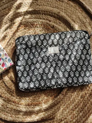 Black Floral Laptop Sleeve