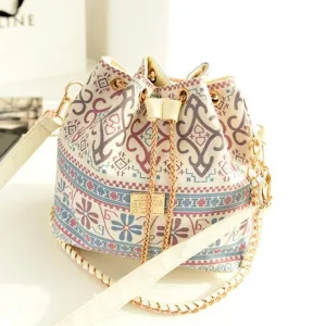 Boho Bucket Bag With Pattern