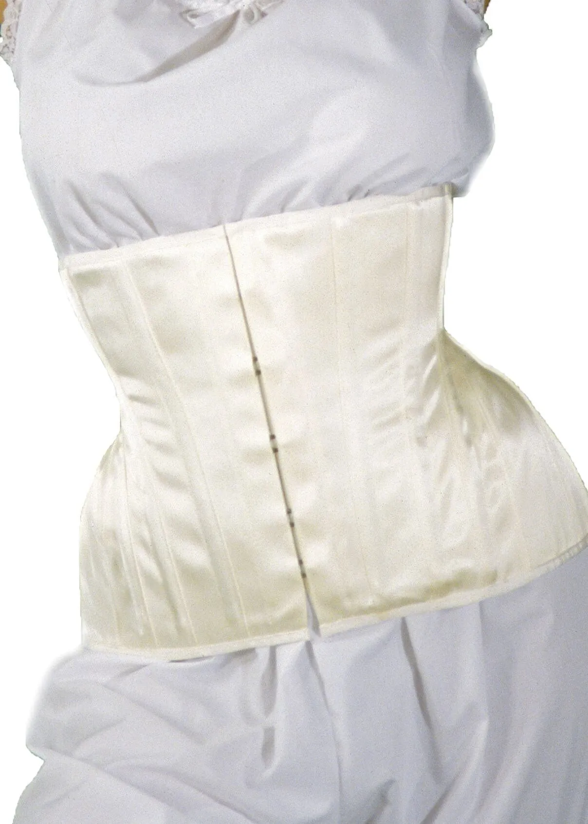 Bridal Extreme Underbust Corset in White Satin