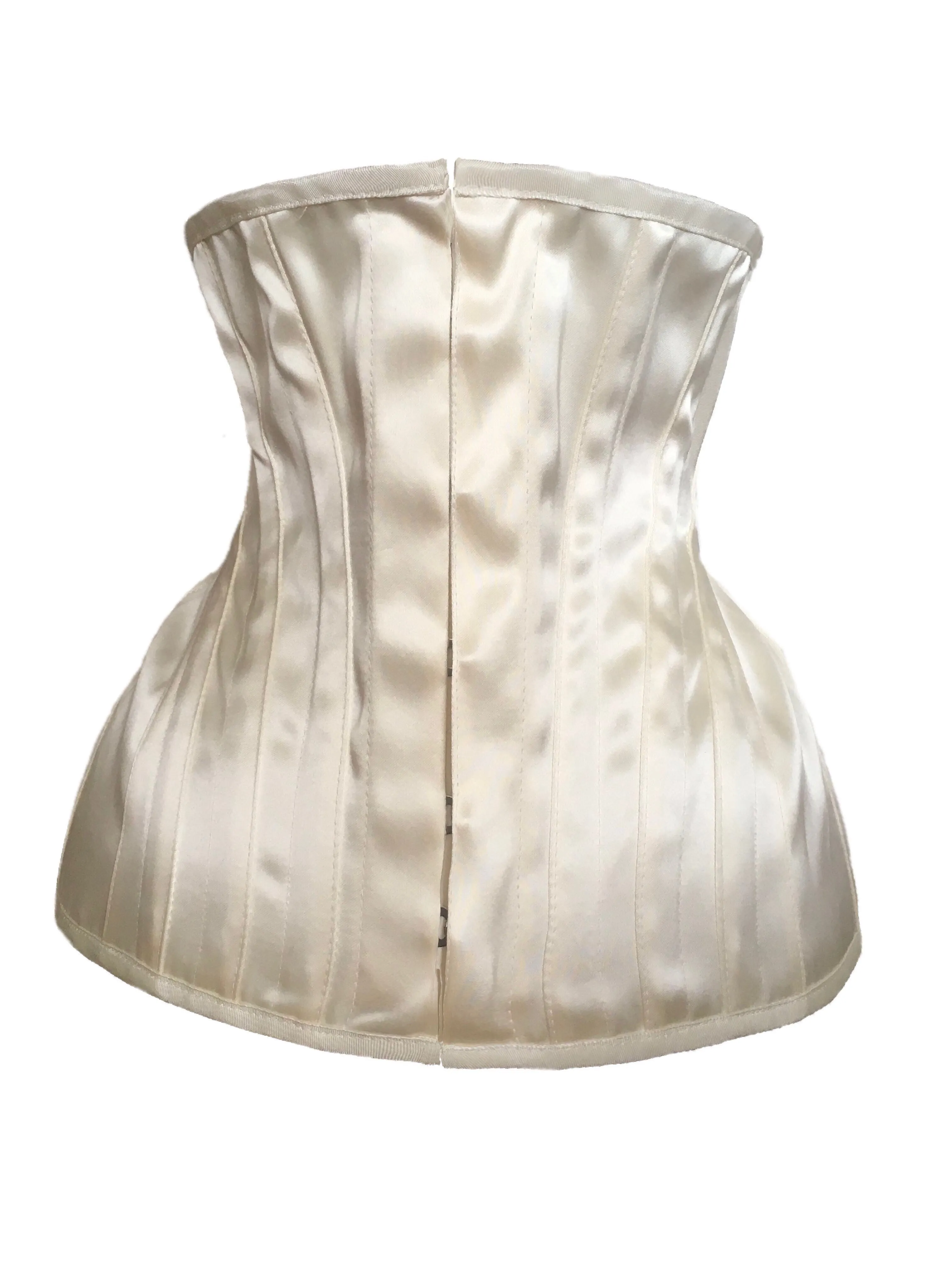 Bridal Extreme Underbust Corset in White Satin