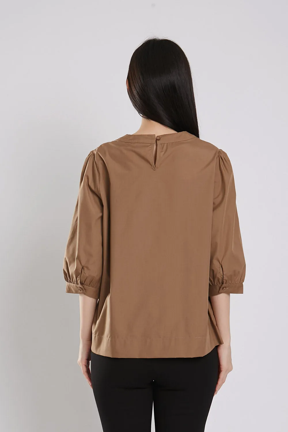 Brienne Blouse in Golden Brown