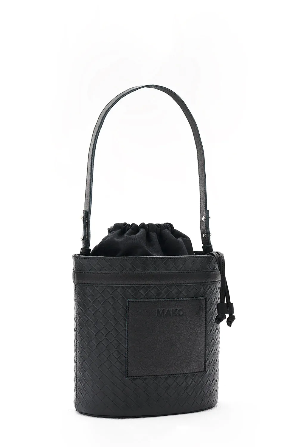 Bucket Bag Woven Black