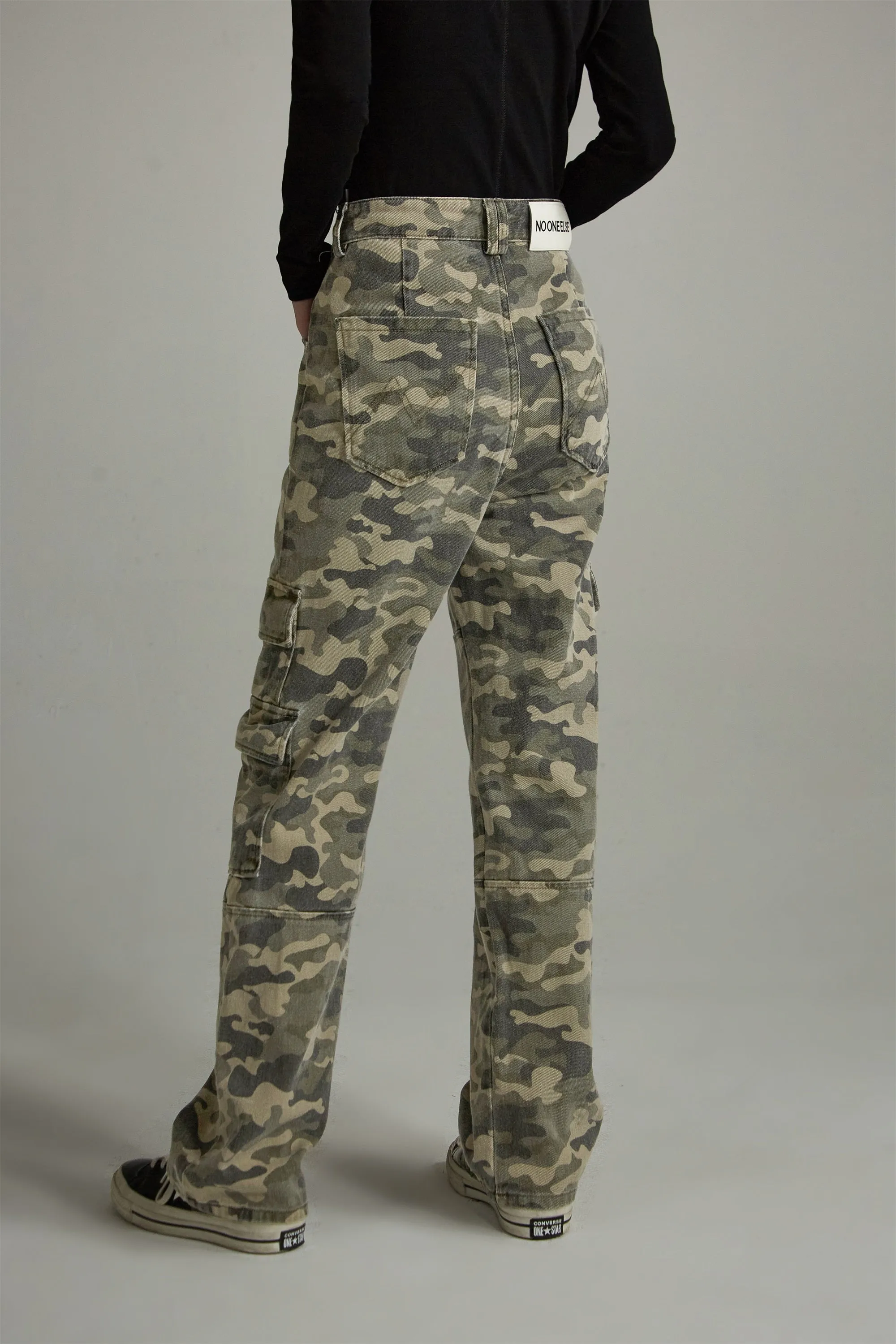 Camouflage Print Casual Pants