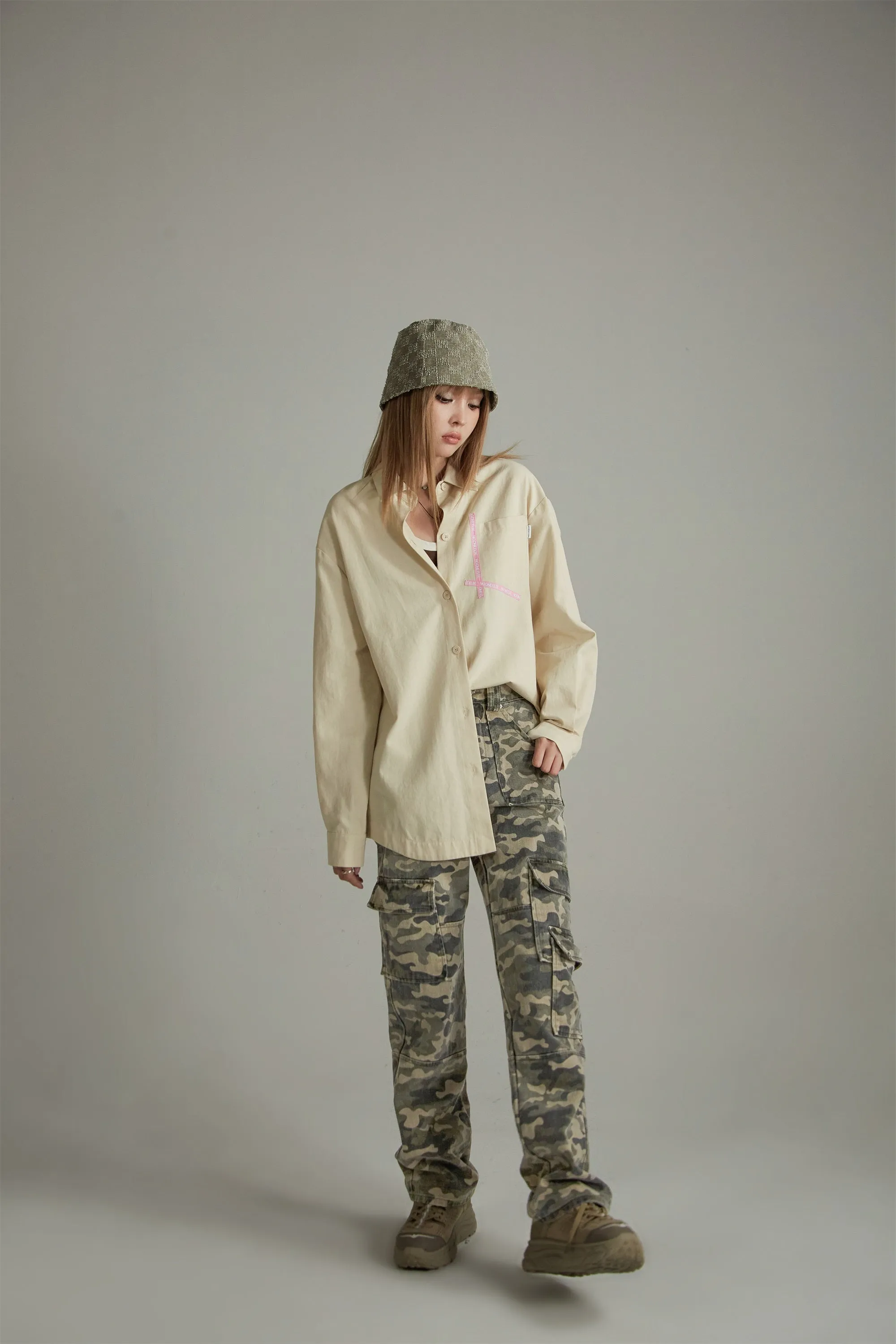 Camouflage Print Casual Pants