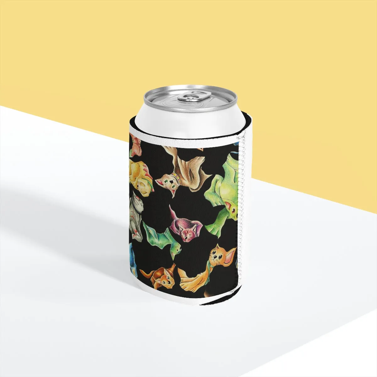 Cat Pattern Can Cooler Sleeve