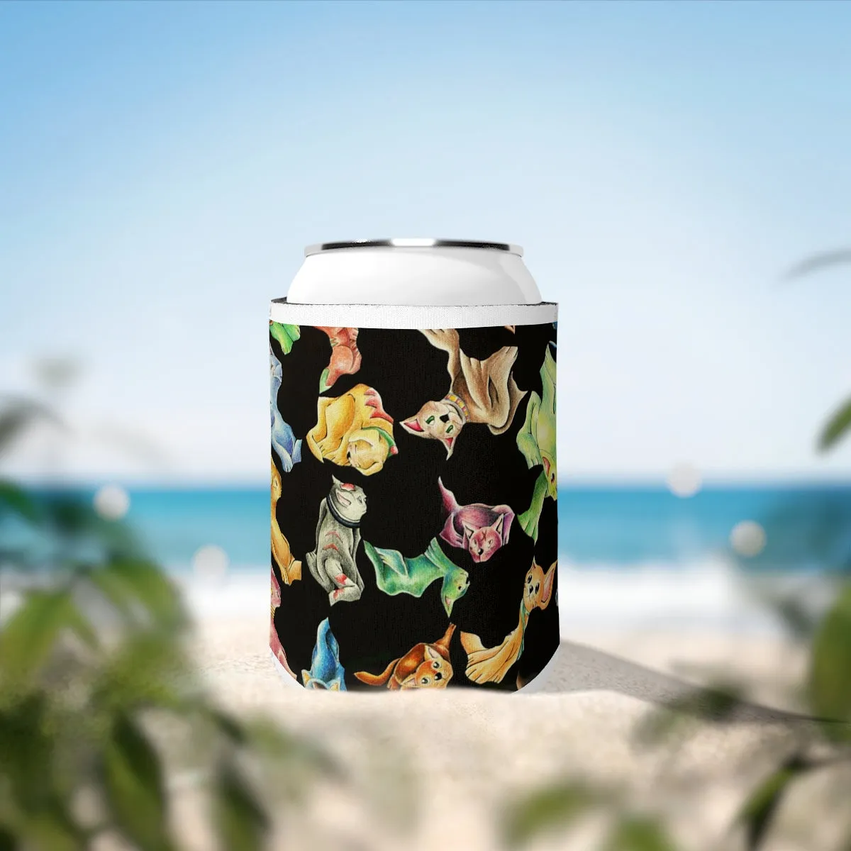 Cat Pattern Can Cooler Sleeve