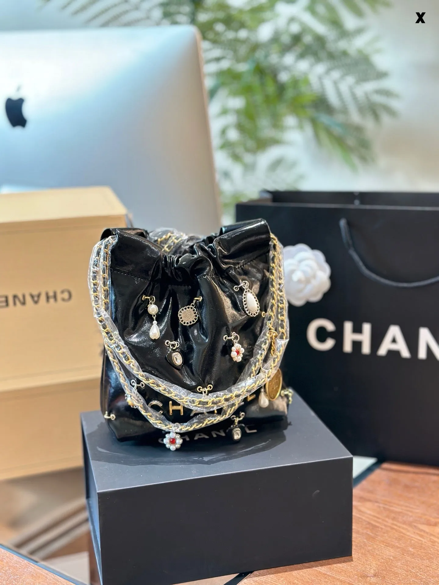 CC1026 CHANEL 22 Mini Handbag / 7.8 × 7.4 × 2.3 in