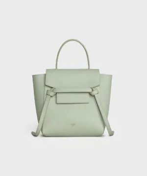 Celine Nano Belt Bag In Grained Calfskin Vert D’eau