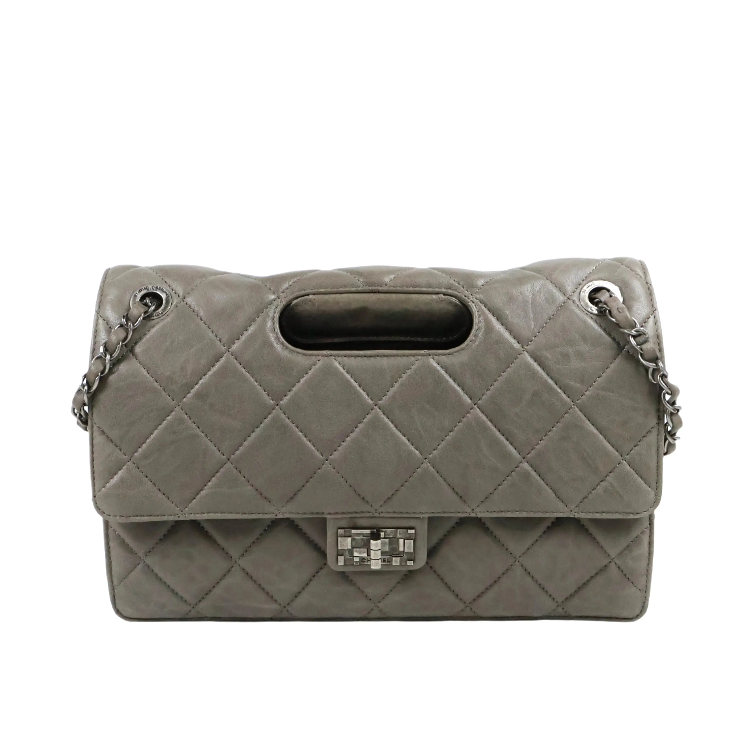 Chanel Take Away Flap Bag Grey