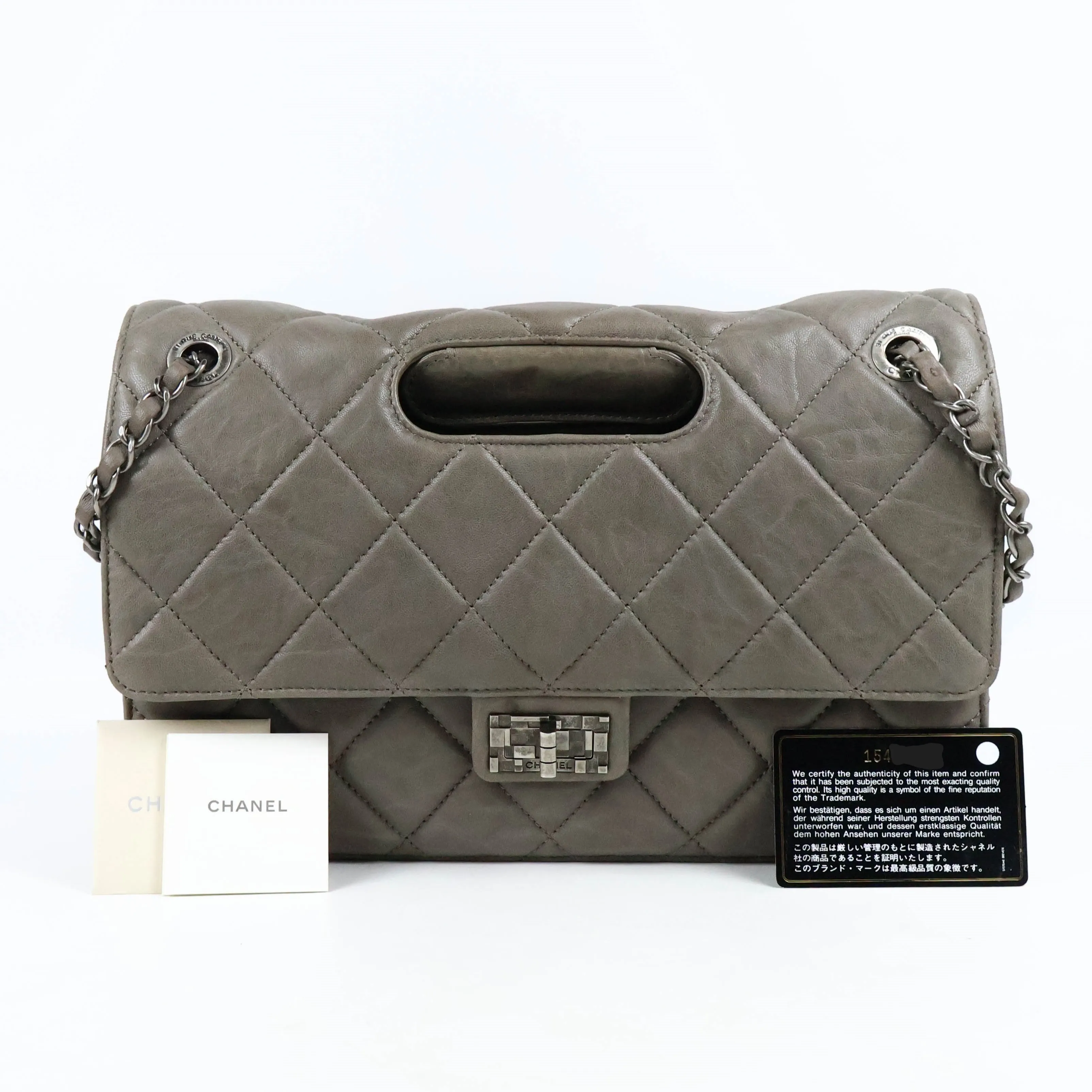 Chanel Take Away Flap Bag Grey