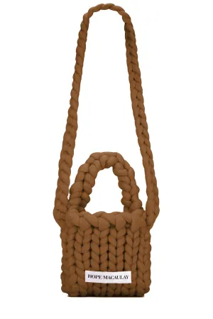 Chocolate Colossal Knit Crossbody Bag