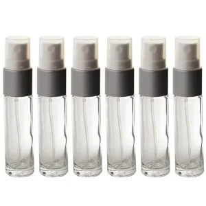 Clear Plastic Perfume Bottle with Silver Fine Mist Spray - .33 oz / 10 ml