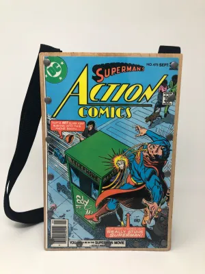 Clearance Corner Vintage Comic Book Purse - Superman's Action Comics September 1977