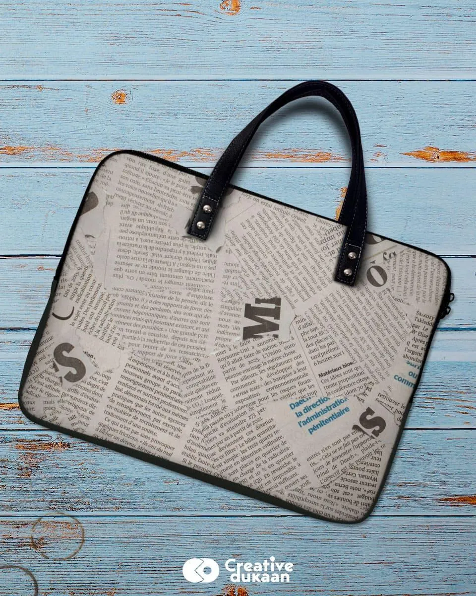 Cool Laptop Sleeve - News Print