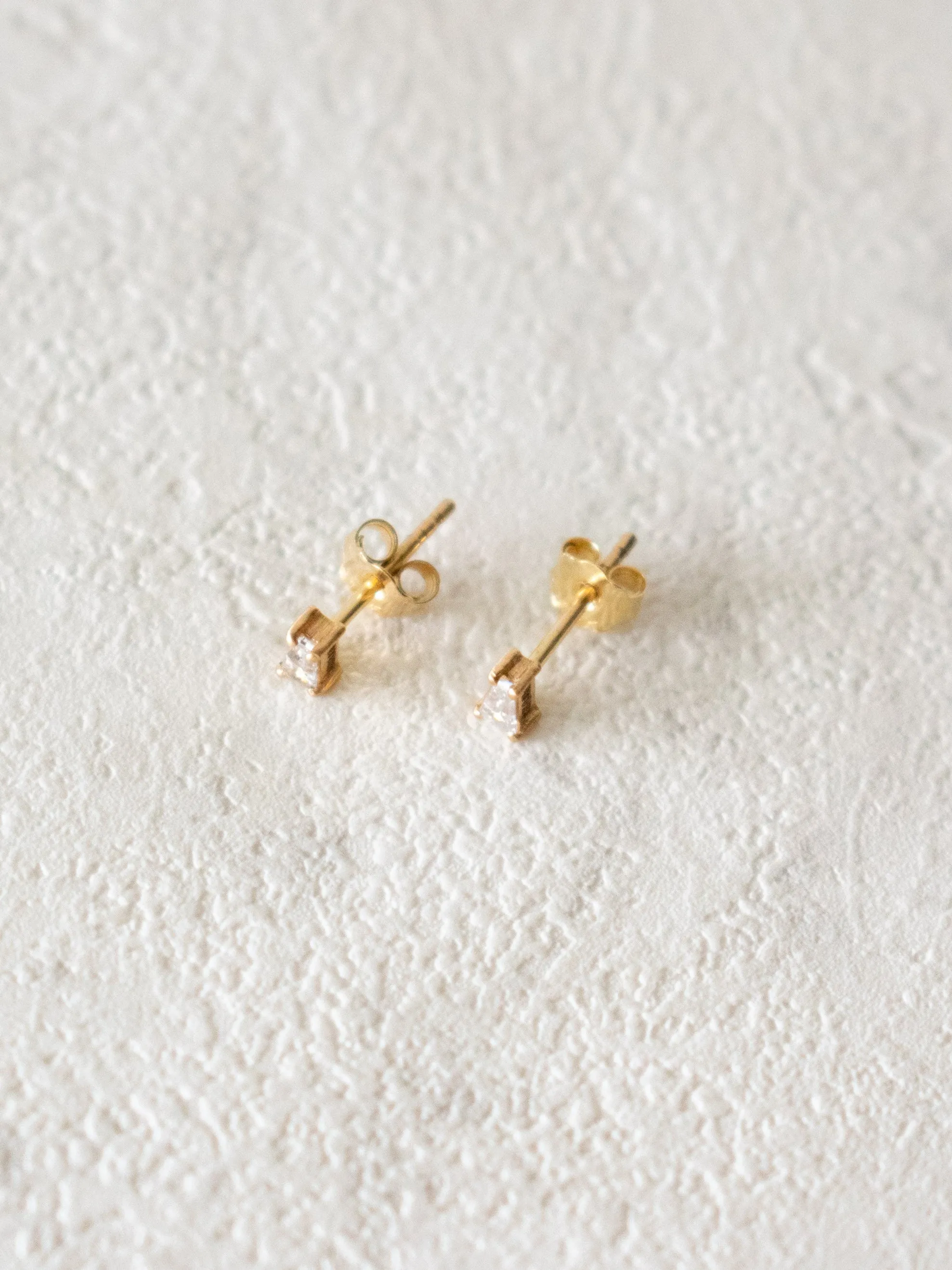 Diamond Baguette Stud Earrings