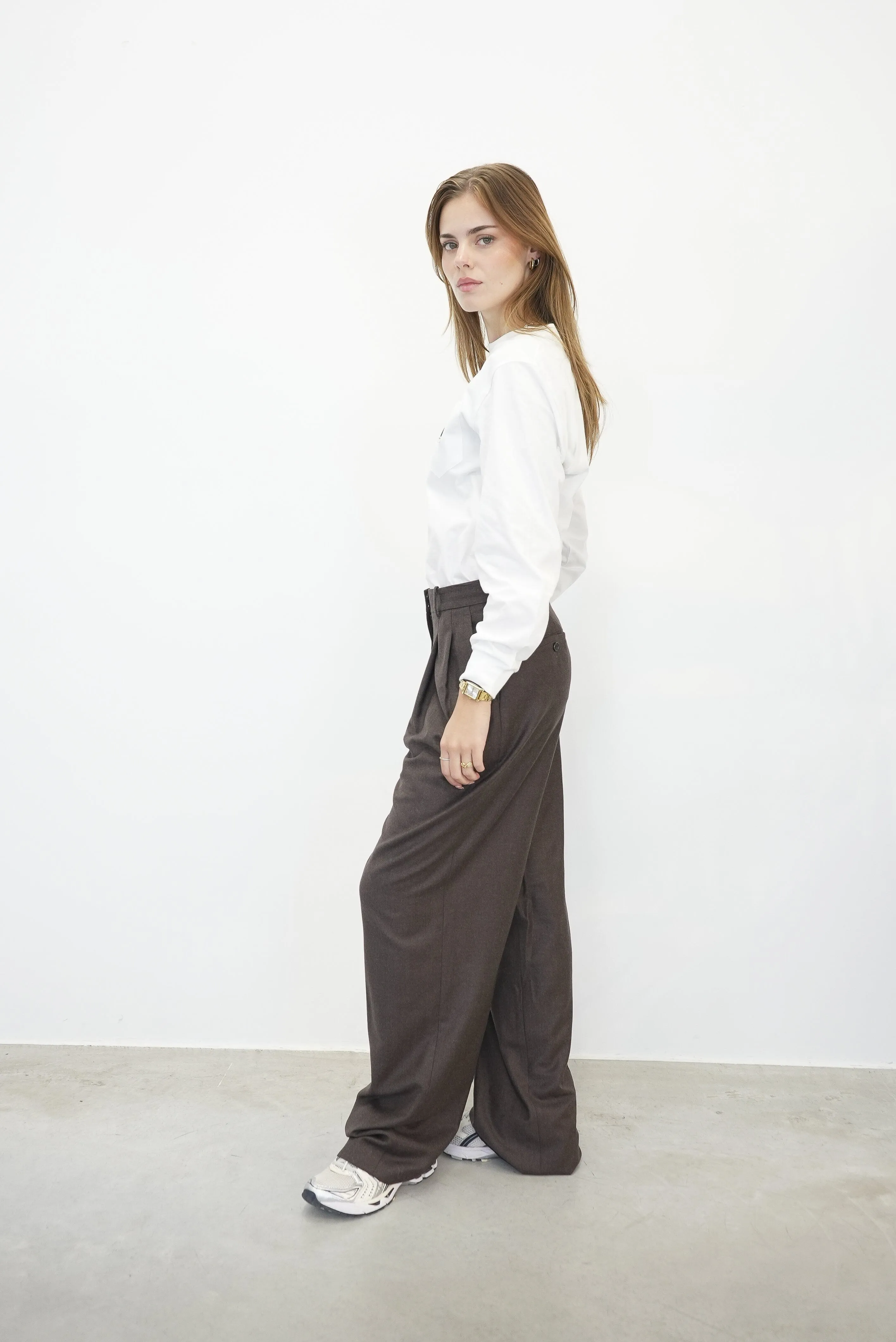 DOUBLE PLEAT PANT  SLEEK FLANNEL