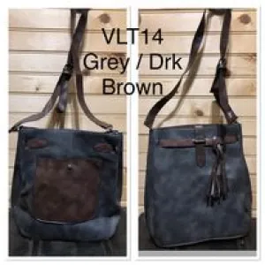 Duo Color Purse - Grey / Dk Brown