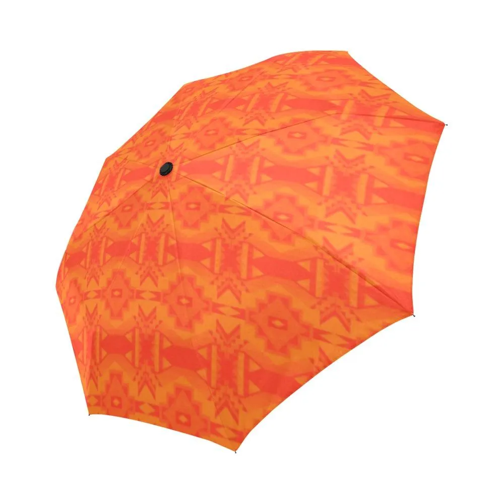 Fancy Orange Auto-Foldable Umbrella