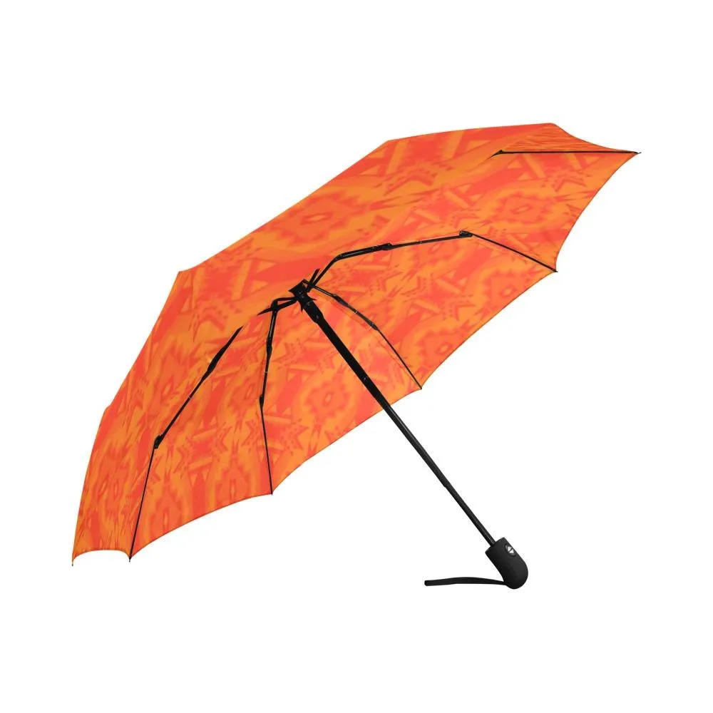 Fancy Orange Auto-Foldable Umbrella