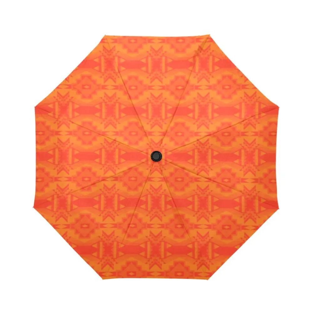 Fancy Orange Auto-Foldable Umbrella