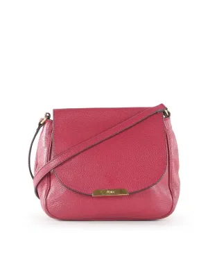 FENDI Fuchsia Leather Crossbody Bag