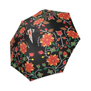 Floral Beadwork Six Clans Foldable Umbrella