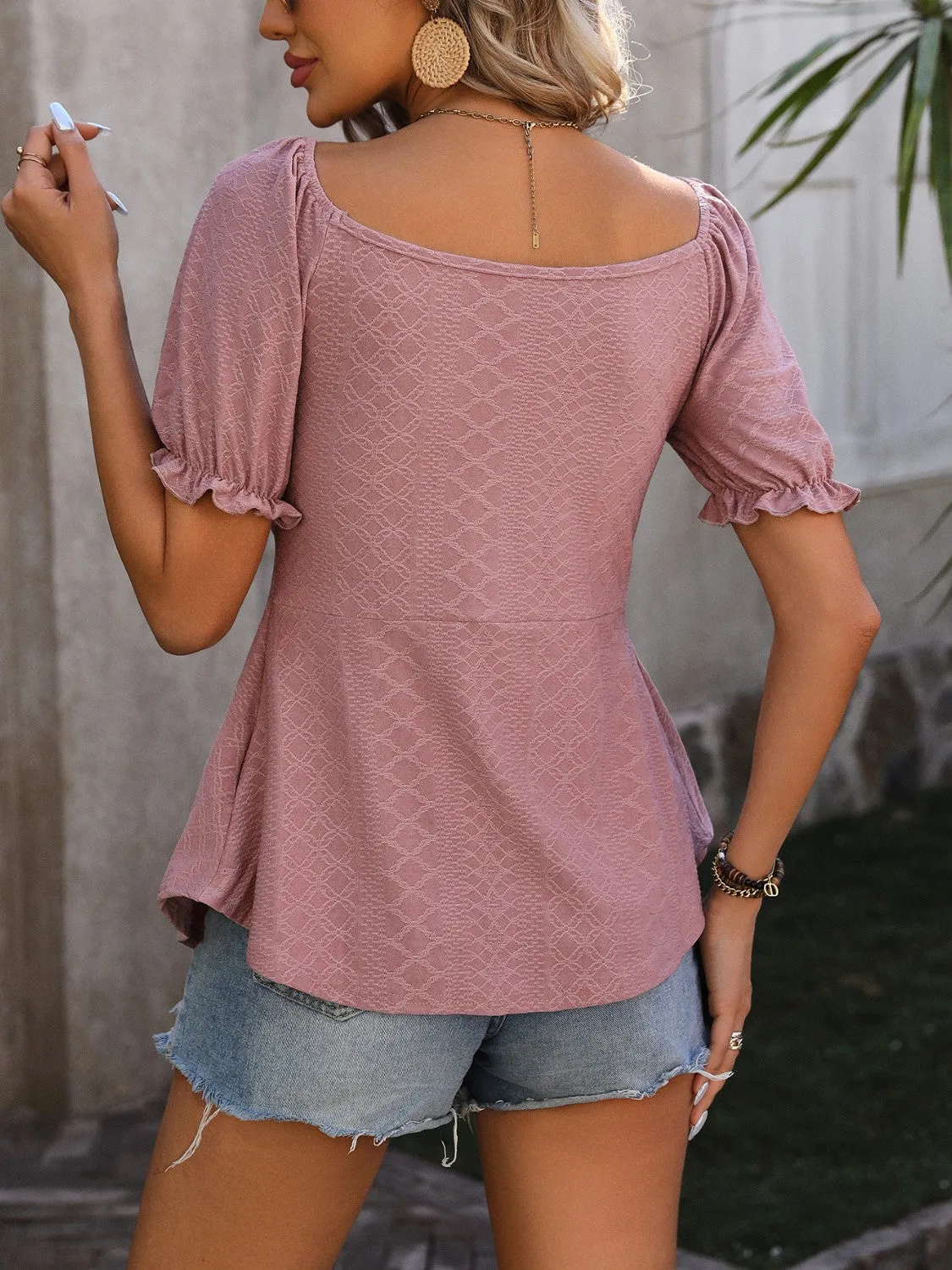 Flounce Sleeve Blouse