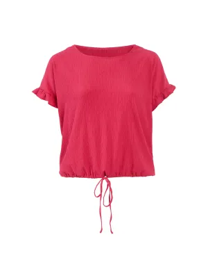 Flutter Sleeve Pink Top