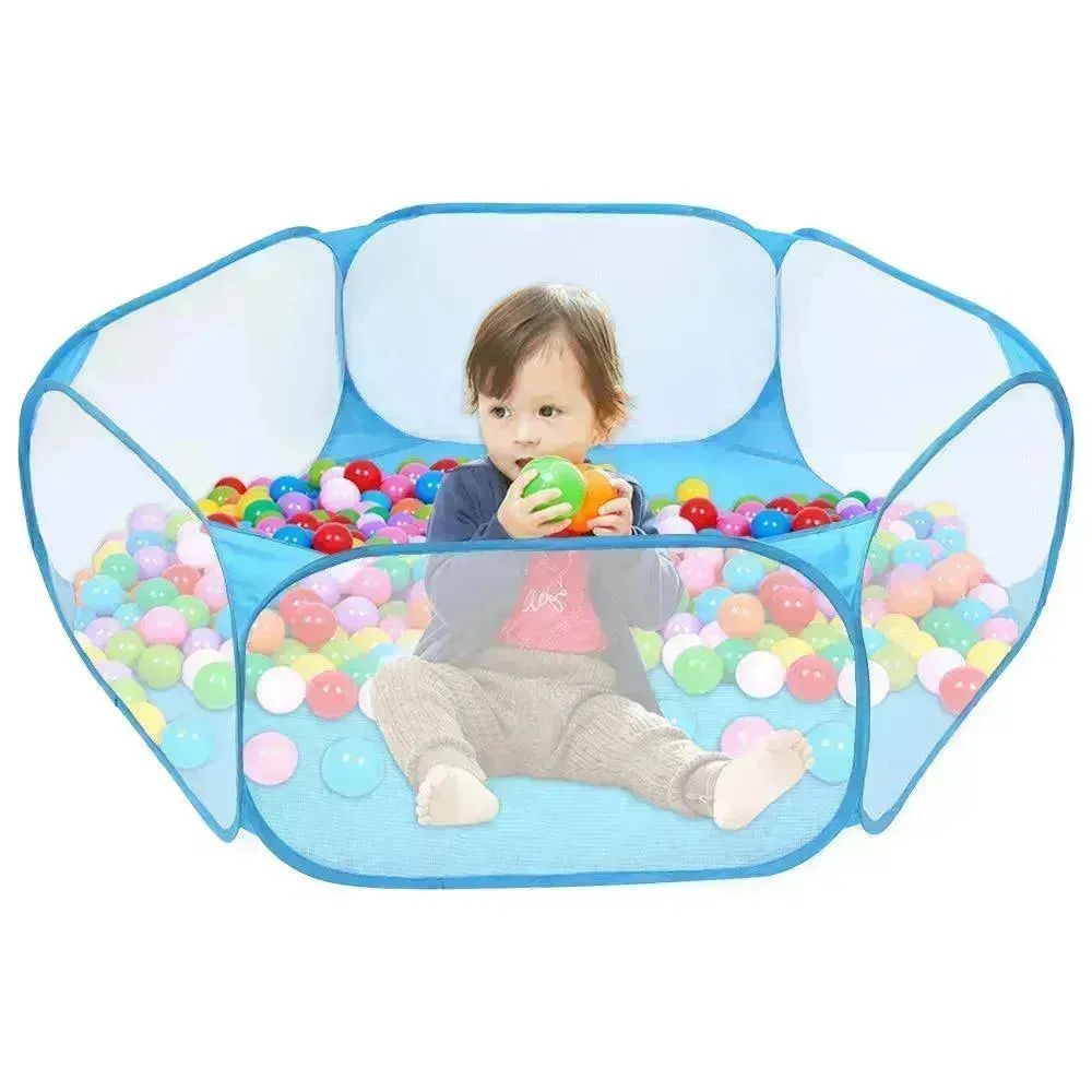 Foldable Kids' Play Tent with Ball Pit: Ocean Ball Pool & Crawling Game House for Outdoor Fun